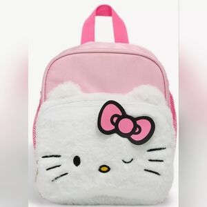 Hello Kitty Pink and White Furry Convertible Lunch Bag